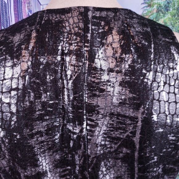 Michael Kors Black and Silver Dress, Size 2 - Picture 4 of 6